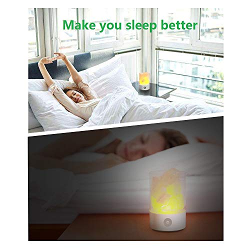 Himalayan Salt lamp,Brinonac Pink Crystal Rock lamp,Sea Salt Rock Lamps,Night Light, Effective Air Purifier with Dimmable Touch Switch for Home and Office or as Holiday Gift