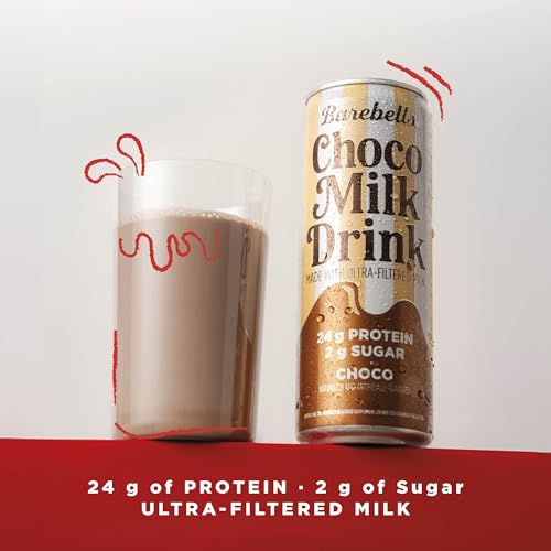 Barebells Protein Milk Drink Chocolate, 24g Protein, No Added Sugar, Smooth Ultra-Filtered Milk, 11.2 fl oz (330ml), 12 Pack