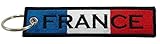 Luso France Flag Key Chain, 100% Embroidered