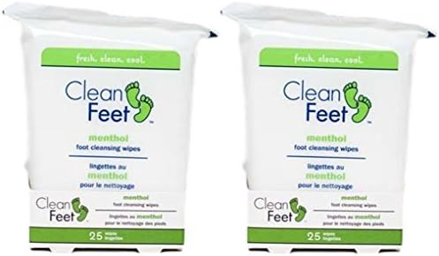 Clean Feet Menthol Foot Cleaning Wipes (2-pack)