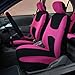 FH Group FB030115 Combo Light & Breezy Cloth Full Set Car Seat Covers (Airbag & Split Ready), Pink/Black- Fit Most Car, Truck, SUV, or Van