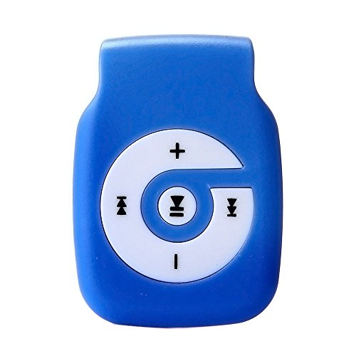 Doinshop Mini Clip Metal USB MP3 Player Support Micro SD TF Card Sports Music Media Blue