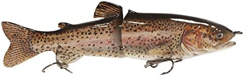 Shelt's Fishing Multi-Jointed Bass Musky Pike Trout S-Glide Slow Sinking Swimbait Hard Lures 7"/3OZ (Color 3)