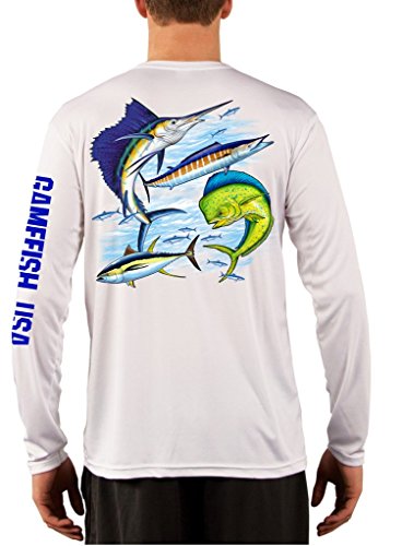 GAMEFISH USA UPF 50 Microfiber Moisture Wicking Long Sleeve Performance Mahi