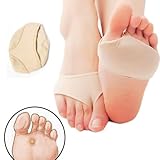 Bhbuy Forefoot Support Fabric Ball Of Foot Gel Pads Cushions Metatarsal Sore Hard Skin Relieve Forefoot Pain