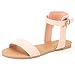 DREAM PAIRS ALEXA Women's High Ankle Cuff One-Band Adjustable Buckle Closure Summer Fashion Flat Sandals