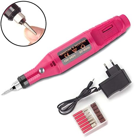 Professional Electric Manicure File Drill Manicure Pedicure Kit for Acrylic Easy to Grind Nail Kit Nail Pedicure Grinder Electric Nail Tool Nail File Set(EU)