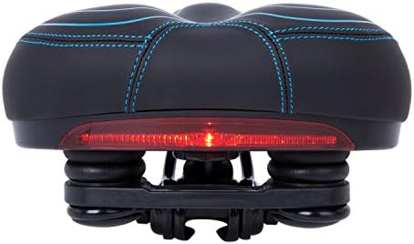 Bike Seat Saddle with Back Light Comfort Cushion Pad Mountain Bike Road Bike Seat Cushion (Blue)