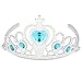 XiangGuanQianYing Princess Dress Up Crowns and Tiaras for Child from 3 Years Up Party Favors Blue Tiara Plastic Silver Tiara(10 Pack) (Sky Blue)