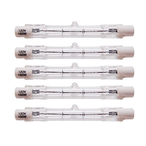 CTKcom Bulbs(5 pack) - J Type 78mm Double Ended 120 Volts 150Watt T3 Halogen Bulb R7S Double Ended Filament Flood Lights Quartz Tube Lamps 120V 150W,5 pack