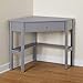 SilkWood Studio Ellen Space Saving 1 Drawer Corner Desk, Gray