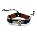 LNKRE JEWELRY Vintage Criss Cross Leather Bracelet Religious Christian Wrap Bangle Adjustable