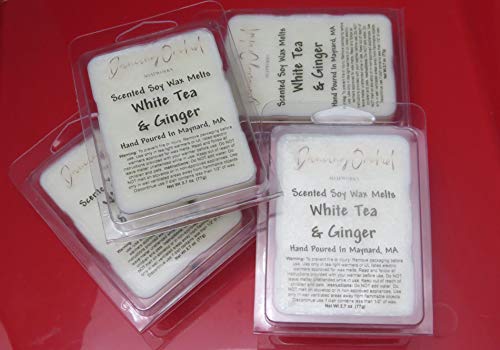 Highly Scented White Tea And Ginger 100% Pure Soy Wax Melts l Essential Oils l 6pk l Vegan l Natural l Soy Tarts l House Warming Gift l