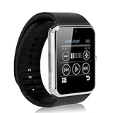 Hongyu GT08 Bluetooth Smart Watch with Camera Sim Card Slot and Smart Health Watch Camera for Android Samsung, HTC and iOS Apple iPhone Smartwatch - Silver