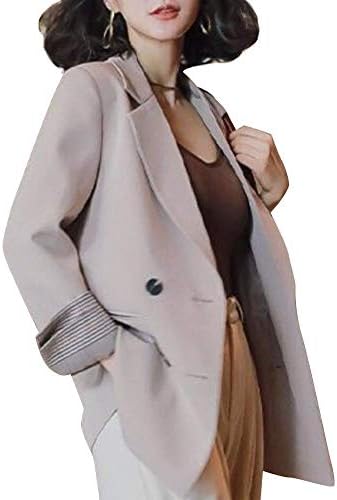 Neiman By Women’s Plaid Sleeve Jacket, Tailored Double Buttons, Beautiful, Office Casual, S-2XL