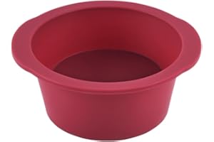 MIFUNER Multifunctional Silicone Wood Glue Applicator Tray for Woodworking, Easy Clean Watercolor Mixing Palette Bowl, Used as Paint Mixing and DIY Crafts. Round Red Tray