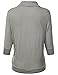 Doublju Womens 3/4 Dolman Sleeve Loose Fit Open Cardigan HEATHERGRAY LARGE