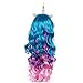 Oexper Unicorn Pony Cosplay Wig Rainbow Ponytail Long Curly Hair for Costumes Party Hair Accessories