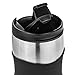 Travel coffee mug- with lid, one of the best genuine travel mugs, perfect for commuting, sleek and contemporary, well insulated durable stainless steel, flip top lid, screw on top, easy to clean