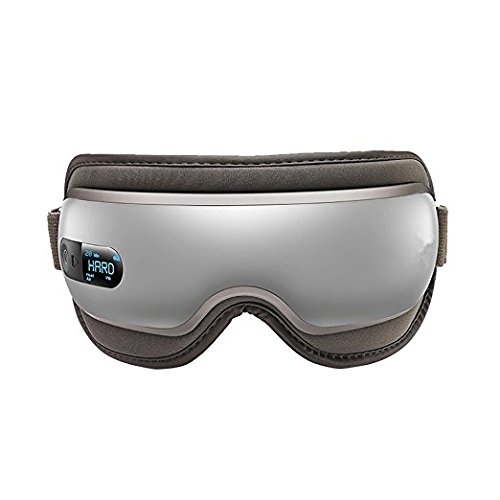 IREALIST Electric Eye Massager with Heat Infrared Air Pressure Temple Massager with Vibration Music Therapy