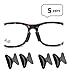 AM Landen 5 Pairs 2.5mm Black Non-Slip Silicone Stick on Nose Pads for Eyeglass Nose pad