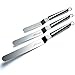 Tenrai Metal Icing Spatula Set Stainless Steel Cake Knife Offset Professional Tool for Decorating Cakes (Length: 6 8 10 Inch, Silver)