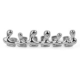 JINAO Custom 14k Rose Gold Plated Hip Hop Teeth Drip Grillz Caps Lower Bottom Grill