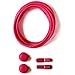 StoutGears Reflective No Tie Shoelaces Lock System - Elastic Shoelaces for Sneakers (1 Pair) (Pink)