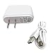 USB Power Adapter Wall Charger with USB Cable Travel Plug for Electric Massager
