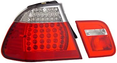 Compatible With 2002-2004 BMW 3 Series E46 4 Door L.E.D Taillight Red/Clear 4 Pcs