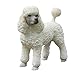 Zonstore Home Decor Dog Statue Standing Poodle Figurine,White