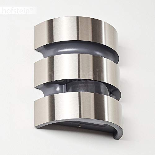 LED Außenwandleuchte Kolding m. Bewegungsmelder, Wandlampe aus Metall in Edelstahl, Gartenbeleuchtung m. 17 Watt, 1000… – Bild 8