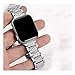 Secbolt Bling Bands Compatible with Apple Watch Band 38mm 40mm 41mm 42mm Women iWatch Series 10/9/SE/8/7/6/5/4/3/2/1, Dressy Jewelry Metal Bracelet Adjustable Wristband, Silver