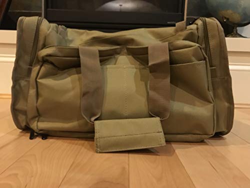 SoarOwl Tactical Shooting Range Bag Waterproof Pistol Range Duffle Bags with Lockable Zipper and Heavy Duty Antiskid Feet (Updated Coyote Tan)