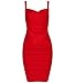 Bqueen Women's Spaghetti Strap Sexy Bodycon Bandage Dress BQ1636-1 (M, Red)