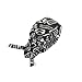 Tinksky Fashion Cutlery Style Chefs Hat Kitchen Catering Skull Cap Ribbon Cap Turban (Black+White)