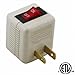 Wideskall® 2 Prong AC Power Wall Plug On/Off Switch Tap Adapter ETL Certified