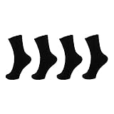 Adult Super Soft Feather Light Cozy Fun Home Socks - Coal Black - 4 Pair Value Pack