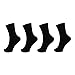 Adult Super Soft Feather Light Cozy Fun Home Socks - Coal Black - 4 Pair Value Pack