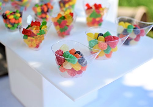 Exquisite Clear Plastic Mini Reuleaux Dessert Miniature 20 Count - 4 oz