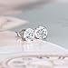 UHIBROS 6 Pairs Stainless Steel Stud Earrings Set For Mens Womens Hypoallergenic Cubic/Square Zircon Earrings 18K White Gold 316L CZ Earring
