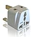 Tmvel Universal International Power Adapter-2 in 1 UK Travel Plug Converter for Type G - Ideal for United Kingdom, Ireland, Great Britain, Scotland, England - London, Dublin - Worldwide Compatibility