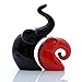 Beeflying Ceramic Decoration Animals Figurine Porcelain Sculptures Statues Crafts Christmas Decoration Wedding Parents Gifts Home Decor (Couple Elephants with Gift Box)