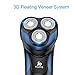 Electric Shaver, MUGU Wet and Dry Rechargeable Cordless Mens Rotary Shavers with Pop-up Trimmer - USB Charging