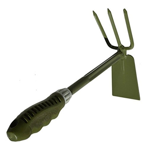 image for Worth Garden Powder Coating Carbon Steel Hand Digger & Hoe Combo Tool 