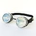 Designed in USA New Real Metal Feel and Look Handcrafted 2pcs Steampunk Victorian Retro Vintage Welding Halloween Goggles Cyber Punk Gothic Glasses  Perfect For Costumes and Cosplay