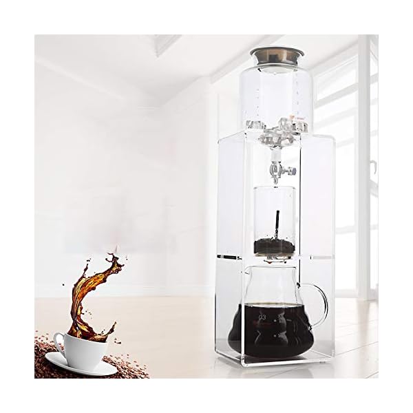 Susulv Tropffreie Eiskalte Kalte Kaffeemaschine Kaltbrauer Kaffeetopf Acryleis-Tropf-Topf-Haushaltsglas-EIS-Frau-Pot… – Bild 7