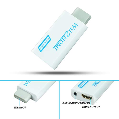image for WOVTE Wii to HDMI Converter Real 720P 1080P HD Output Video Audio Conv