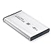USB 2.0 External 2.5-inch SATA Aluminum HDD Enclosure Case for Laptop (Silver)