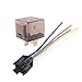 ESUPPORT Car Relay 12v 80a Spdt 5pin Socket Pack of 5